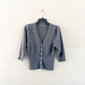 Vince Wool Cashmere Gray Button Up Sweater Cardigan